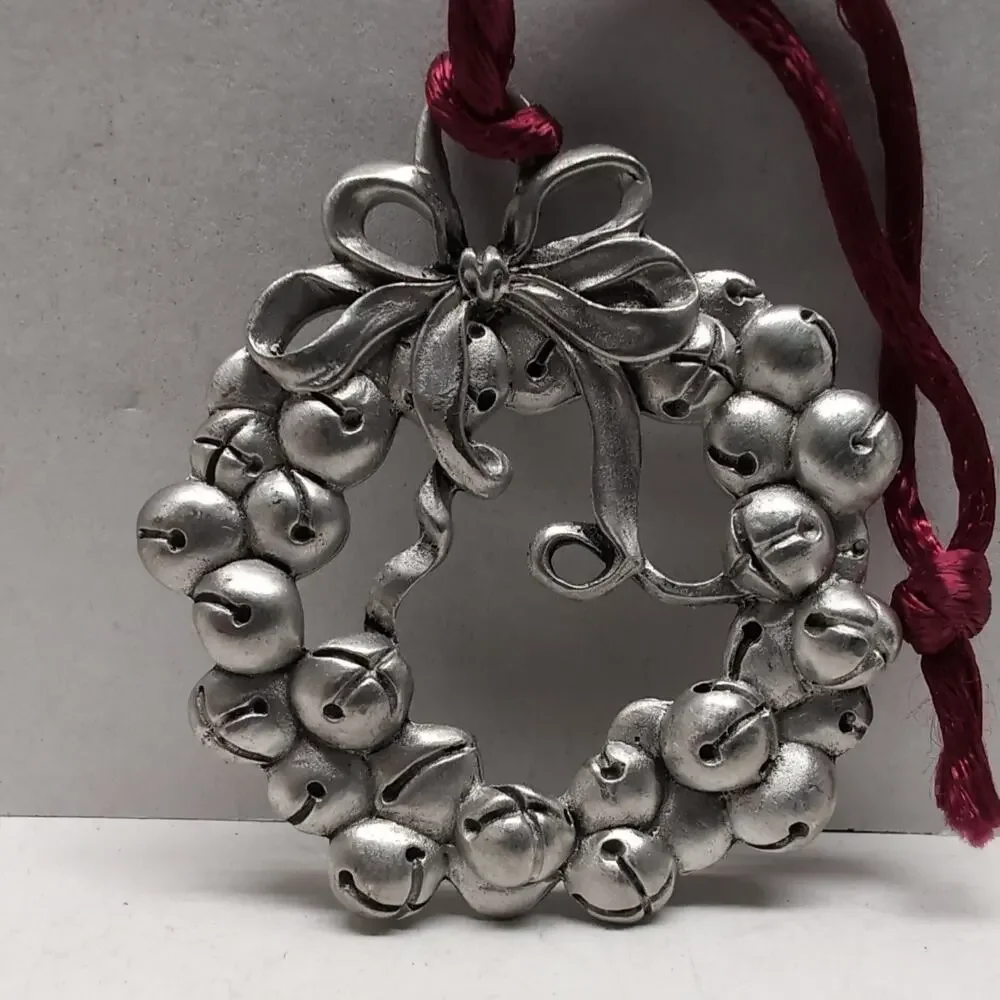Lot‎ of 3 Seagull Pewter Ornament Canada 1988 1995 1996 Wreath Cherub Music